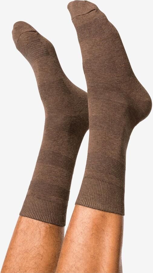 HEMA Herensokken 3D-streep Bruin (bruin) - Foto 1