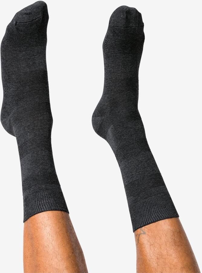 HEMA Herensokken 3D-streep Donkergrijs (donkergrijs)