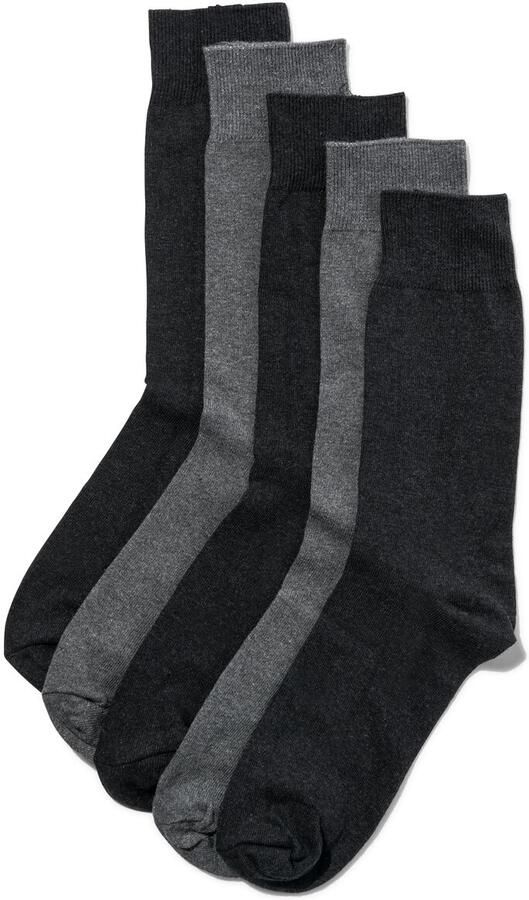 HEMA Herensokken 5 Paar Grijsmelange (grijsmelange) - Foto 2