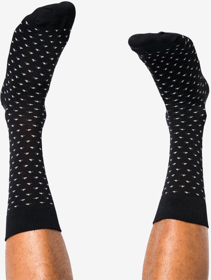 HEMA Herensokken Grafisch 5 Paar Zwart (zwart)