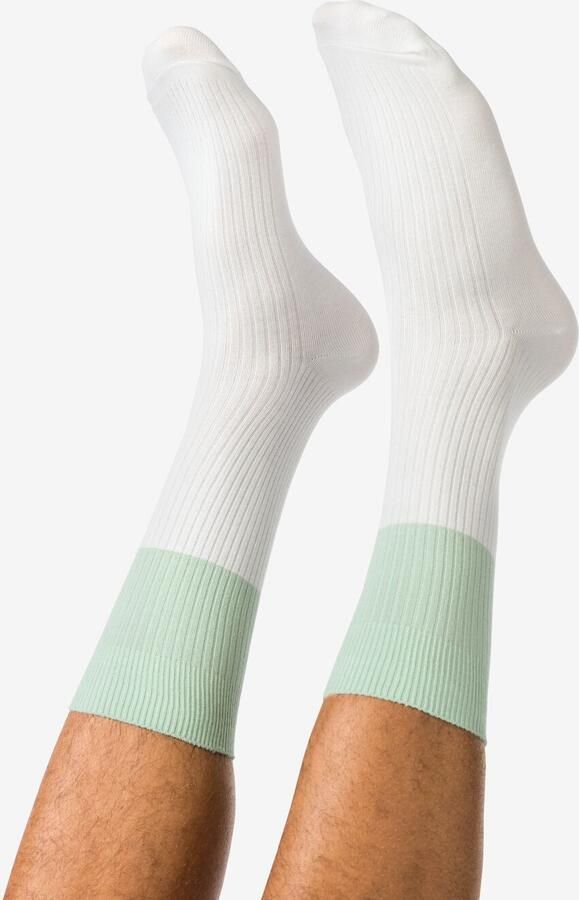 HEMA Herensokken Kleurblokken Grijs (grijs)