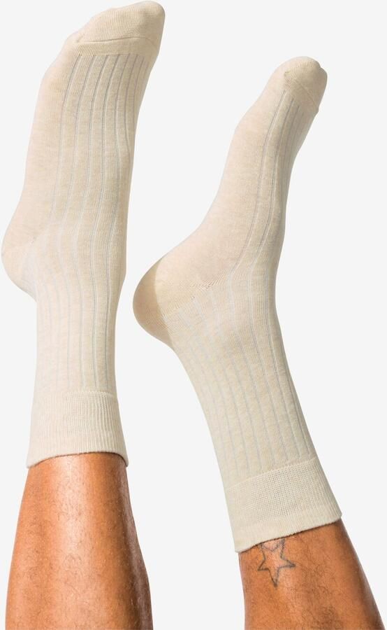 HEMA Herensokken Melange 5 Paar Beige (beige)