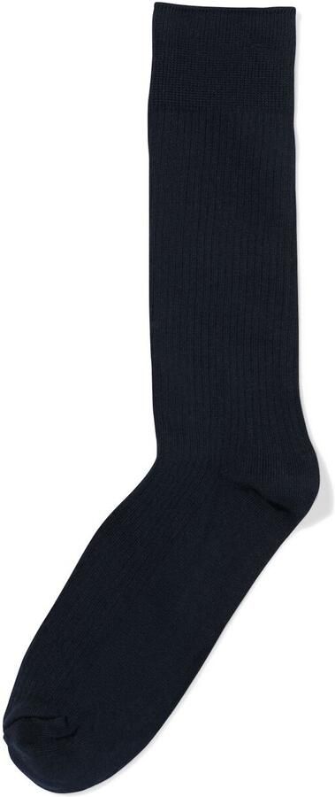 HEMA Herensokken Rib Donkerblauw (donkerblauw) - Foto 2