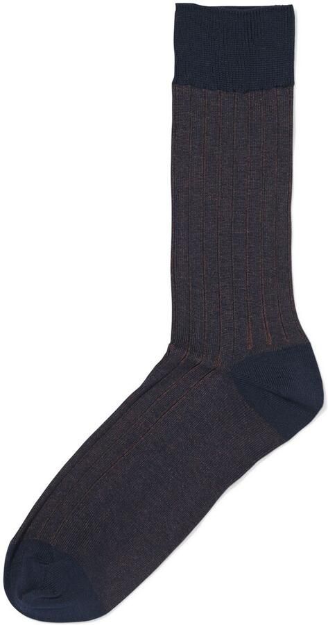 HEMA Herensokken Rib Donkerblauw (donkerblauw) - Foto 2