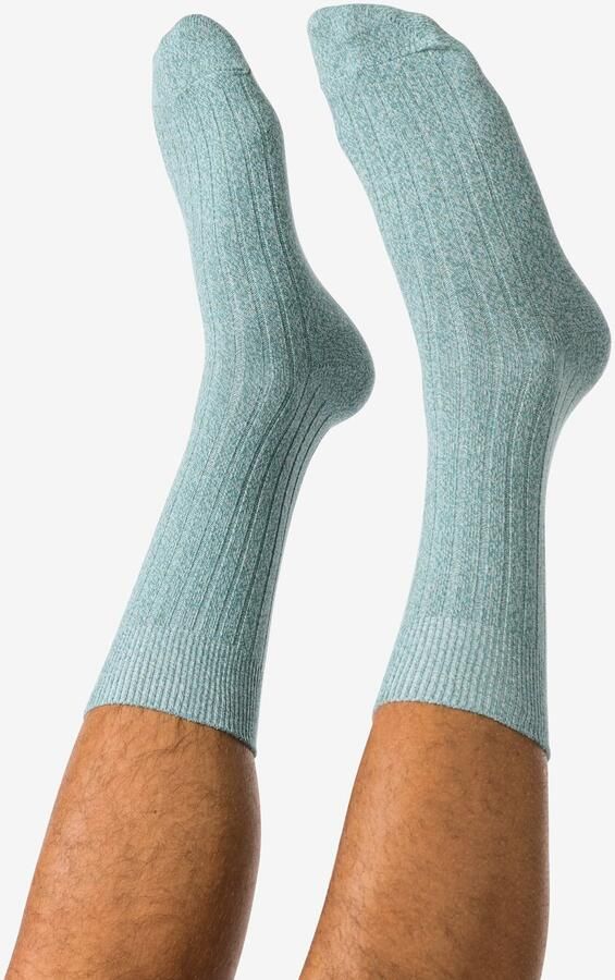 HEMA Herensokken Rib Groen (groen)