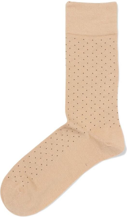 HEMA Herensokken Rib Stippen Beige (beige) - Foto 2