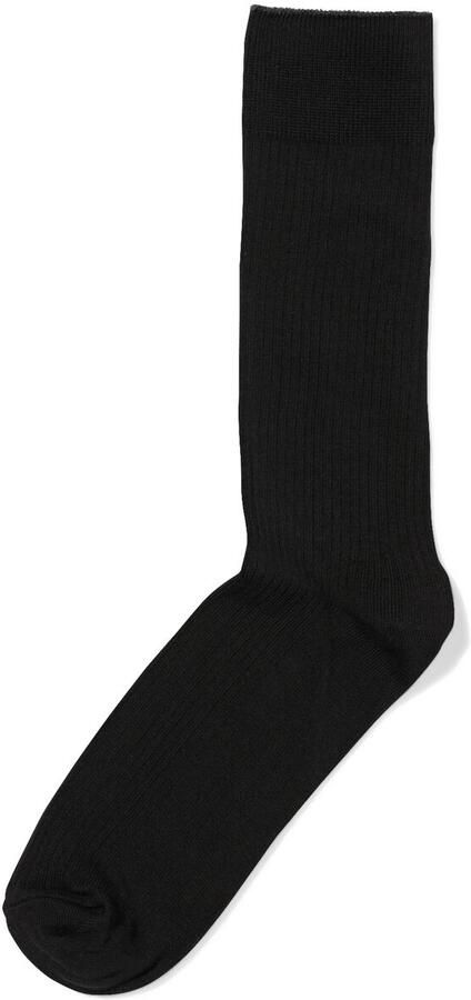 HEMA Herensokken Rib Zwart (zwart) - Foto 2