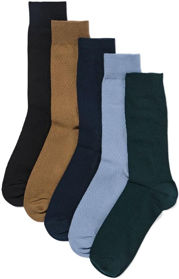 HEMA Herensokken Ruit 5 Paar Groen (groen)