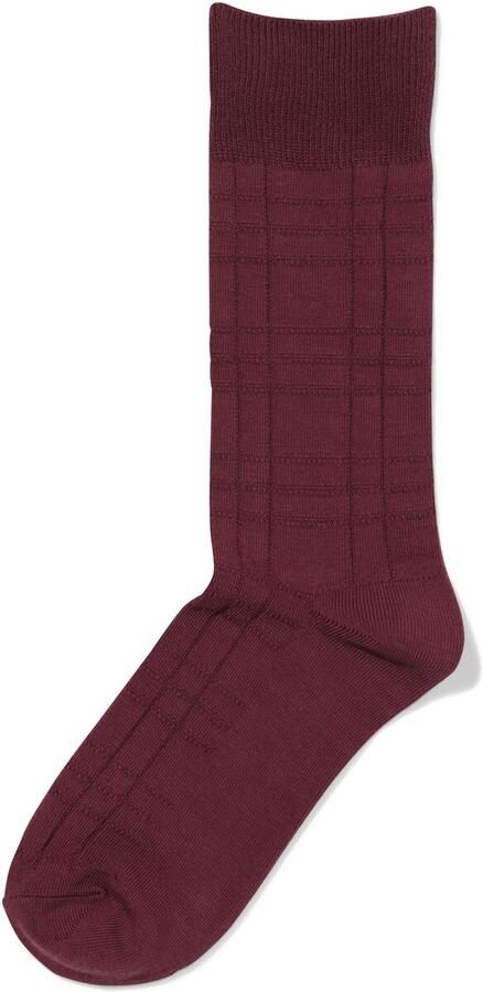 HEMA Herensokken Ruiten Bordeauxrood (bordeauxrood) - Foto 2