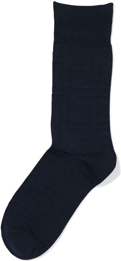 HEMA Herensokken Ruiten Donkerblauw (donkerblauw) - Foto 2