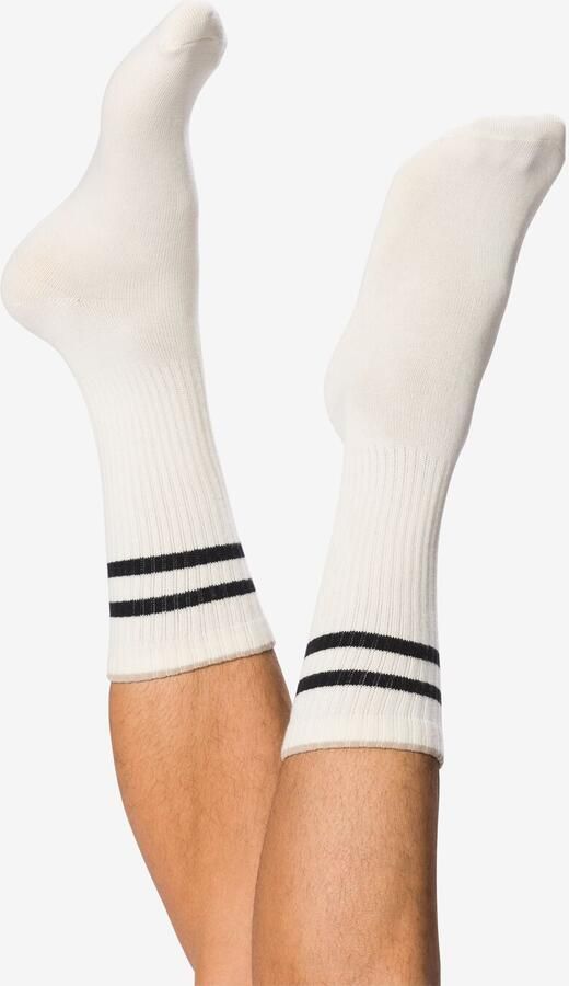 HEMA Herensokken Sportstrepen Beige (beige) - Foto 2