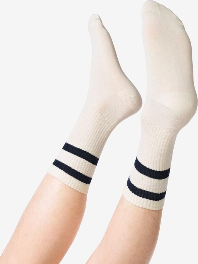 HEMA Herensokken Strepen 5 Paar Beige (beige) - Foto 2