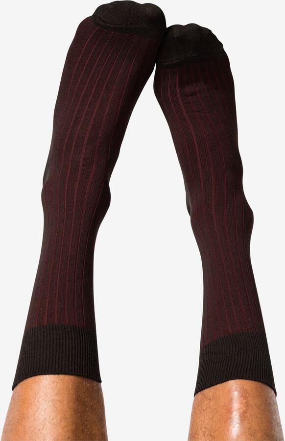 HEMA Herensokken Strepen Bruin (bruin)