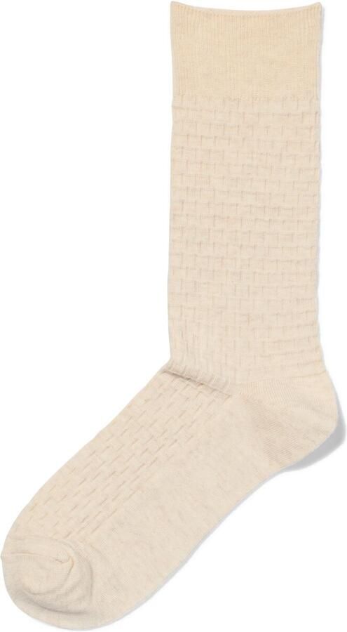 HEMA Herensokken Structuur Beige (beige) - Foto 2