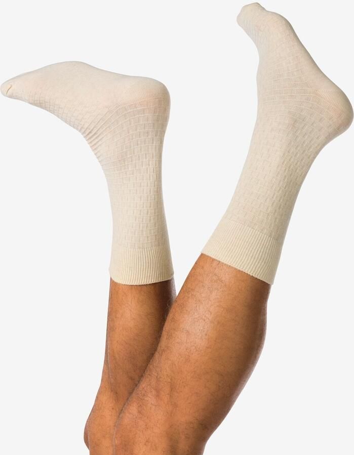 HEMA Herensokken Structuur Beige (beige)