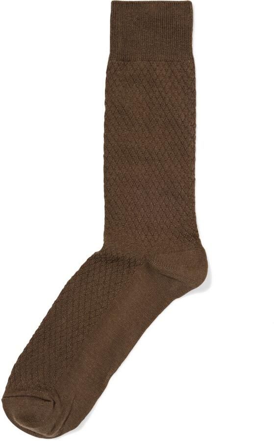 HEMA Herensokken Structuur Bruin (bruin) - Foto 2
