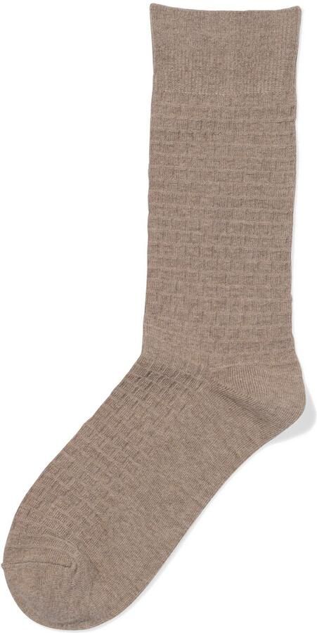 HEMA Herensokken Structuur Zand (zand) - Foto 2