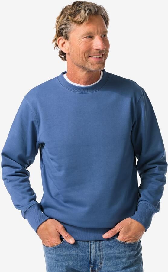 HEMA Herensweater Daryl Middenblauw (middenblauw) - Foto 2