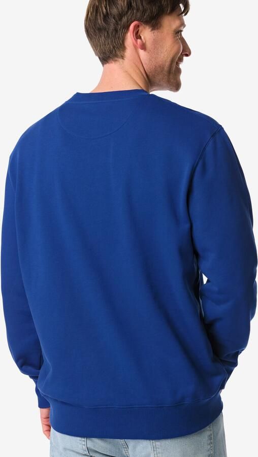 HEMA Herentrui Daryl Regular Fit Sweatstof Felblauw (felblauw) - Foto 2