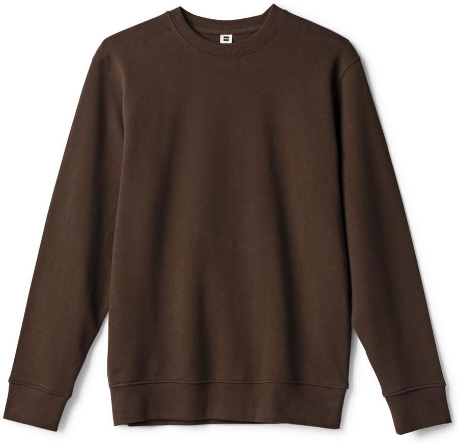 HEMA Herentrui Sweatstof Donkerbruin