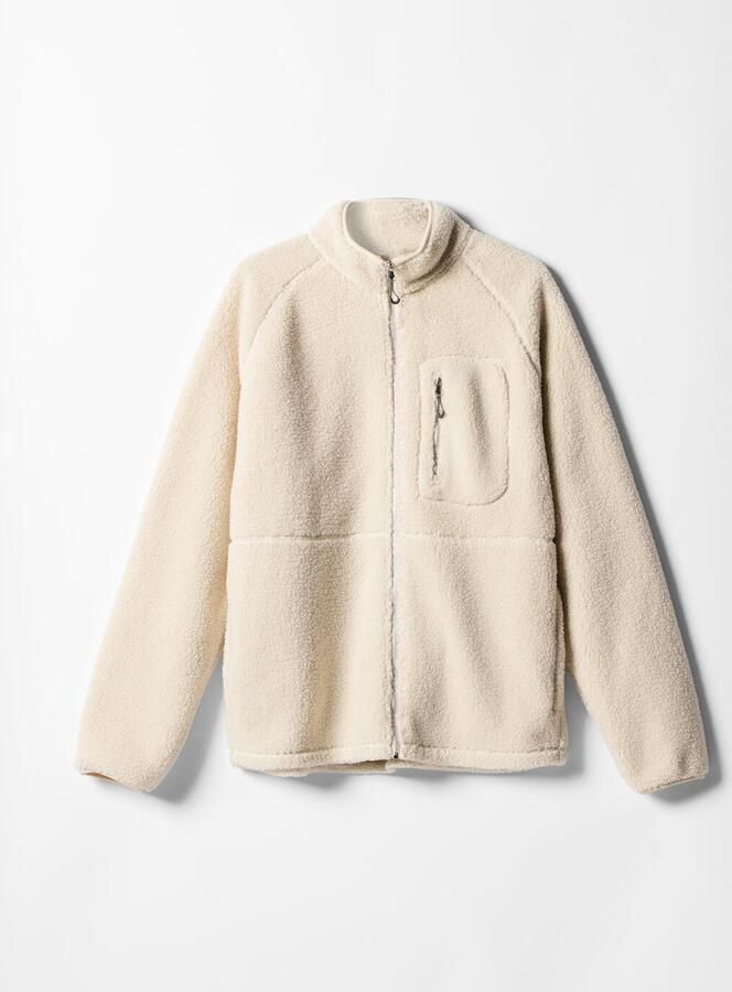 HEMA Herenvest Felix Fleece Gebroken Wit