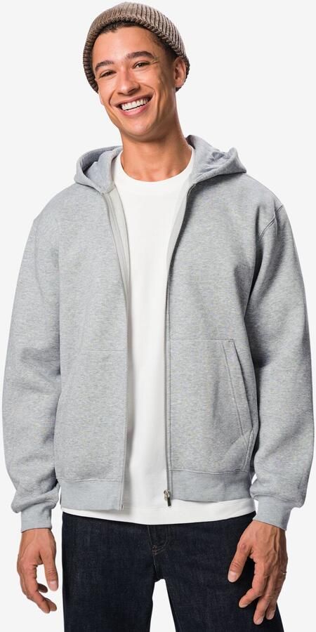 HEMA Herenvest Stan Sweatstof Lichtgrijs (lichtgrijs)