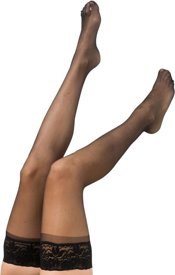 HEMA Hold Ups Met Kant Matt 15 Denier Zwart (zwart) - Foto 2