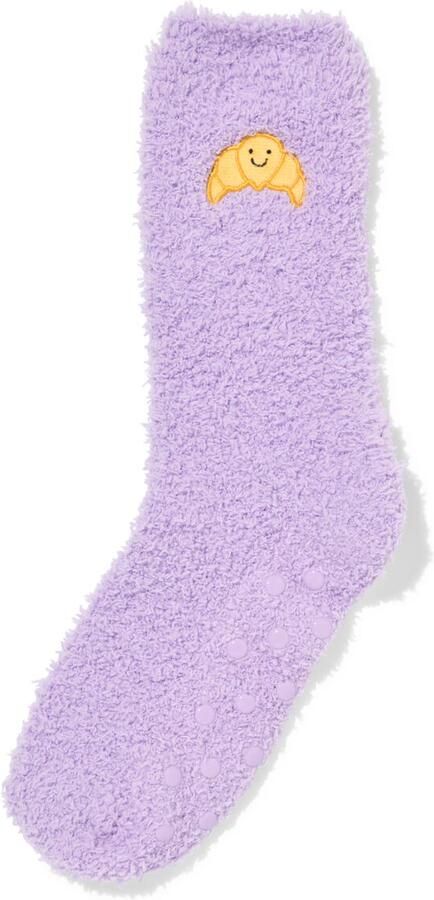 HEMA Huissokken Maat 36-41 Fluffy Croissant Lila