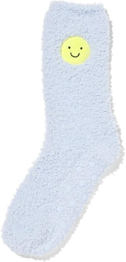 HEMA Huissokken Maat 36-41 Fluffy Lichtblauw - Foto 2