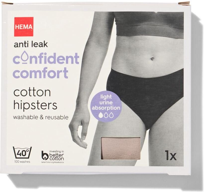 HEMA Incontinentiehipster Katoen Voor Licht Urineverlies Beige (beige)