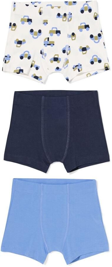 HEMA Jongensboxers Auto's 3 Stuks Wit (wit) - Foto 2