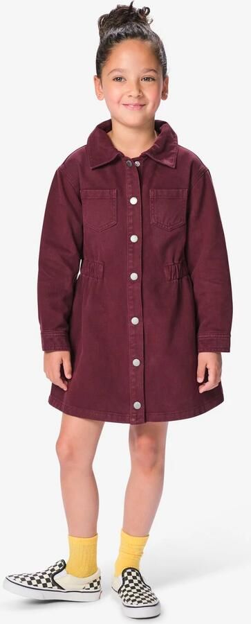 HEMA Kinder Blousejurk Bordeauxrood