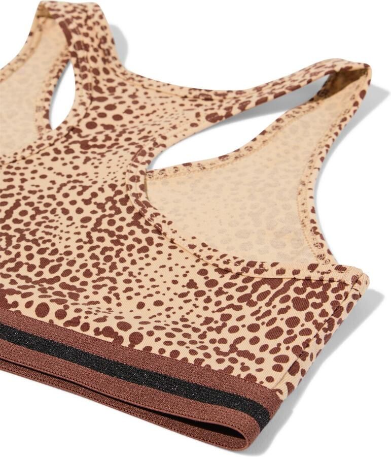 HEMA Kinder Crop Tops Luipaard 2 Stuks Bruin (bruin)