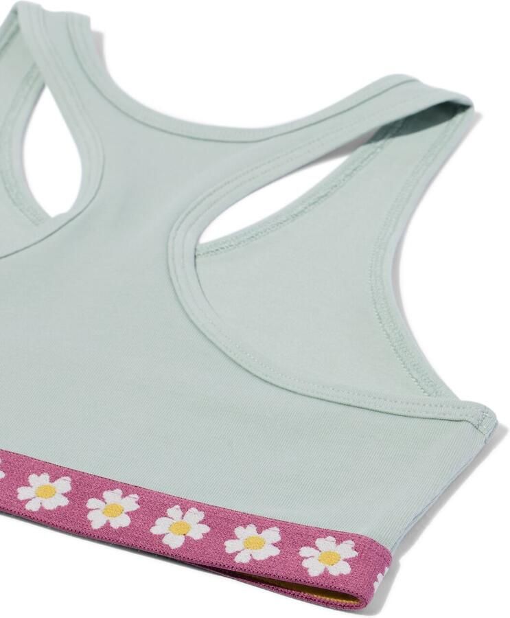 HEMA Kinder Croptop Bloemen 2 Stuks Paars - Foto 2