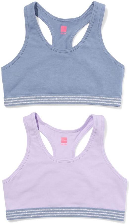 HEMA Kinder Croptops 2 Stuks Lila (lila)