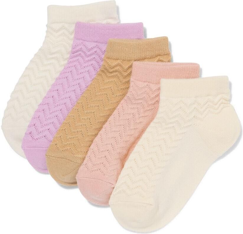 HEMA Kinder Enkelsokken Zigzag 5 Paar Oudroze (oudroze)