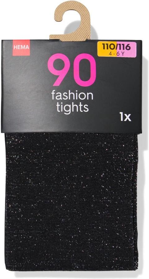 HEMA Kinder Panty Glitters Zwart (zwart) - Foto 2