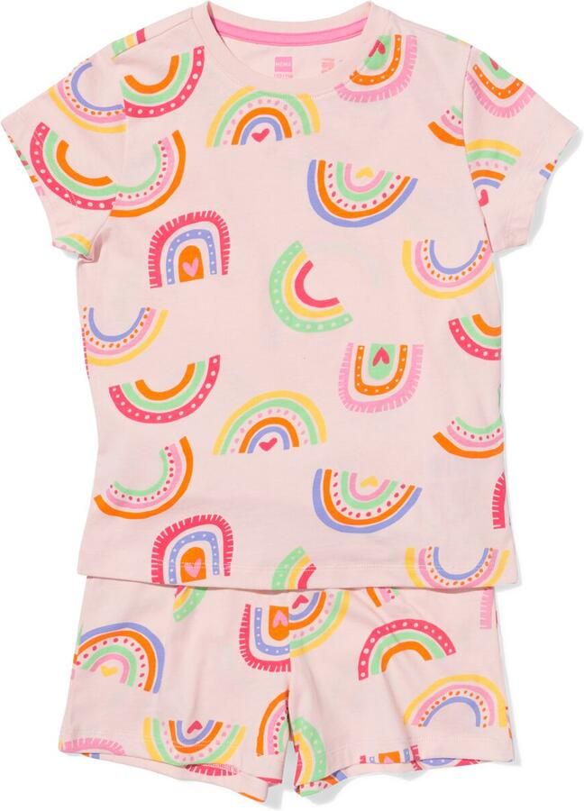 HEMA Kinder Shortama Regenboog Roze (roze)
