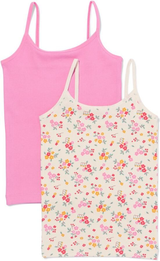 HEMA Kinder Singlet Rib 2 Stuks Multicolor (multicolor)