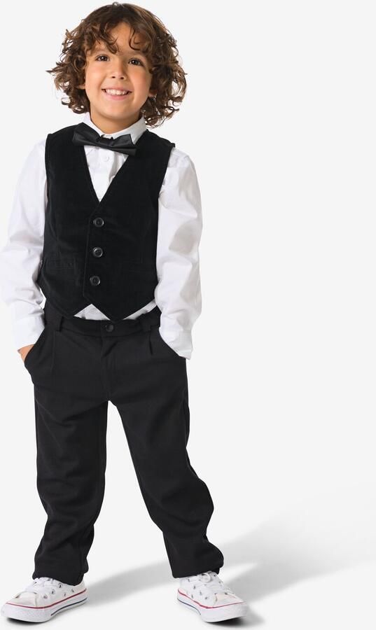 HEMA Kinder Sweatbroek Pique Zwart (zwart) - Foto 2