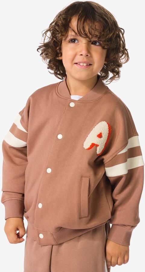 HEMA Kinder Sweatvest Kleurblokken Bruin (bruin) - Foto 2