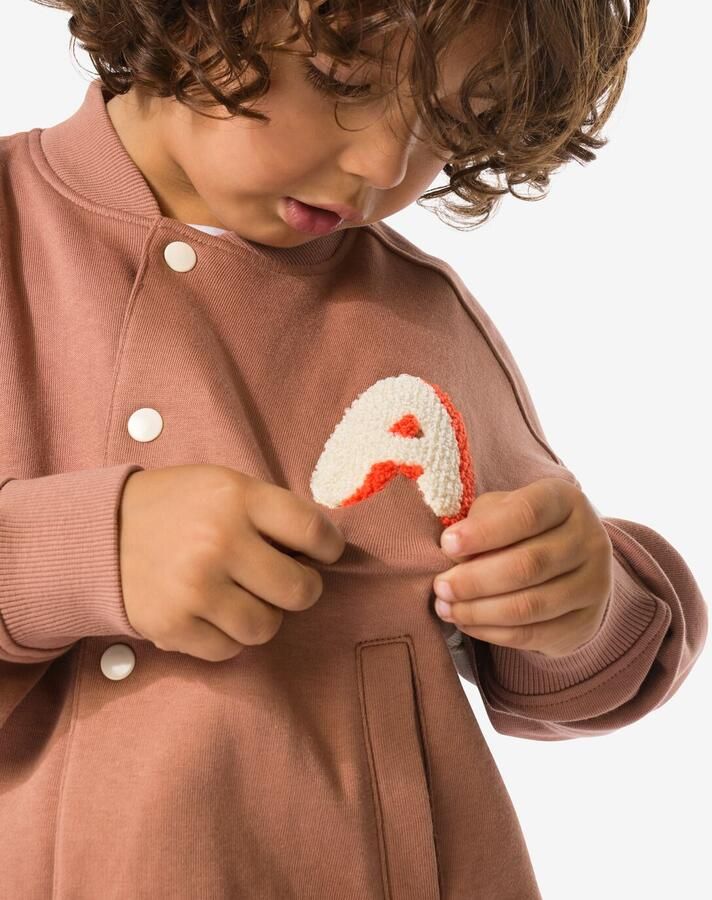 HEMA Kinder Sweatvest Kleurblokken Bruin (bruin)