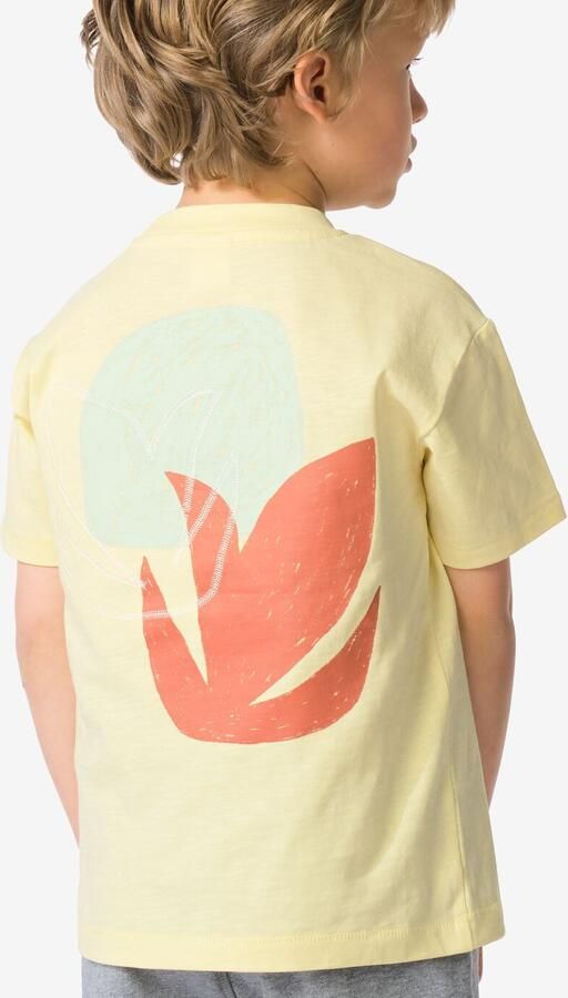 HEMA Kinder T-shirt Bladeren Lichtgeel (lichtgeel) - Foto 2
