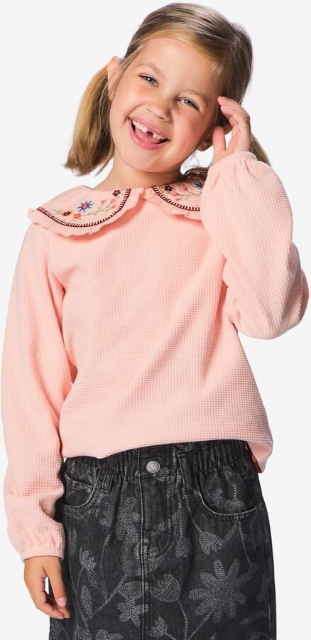 HEMA Kinder T-shirt Bloemen Roze (roze)
