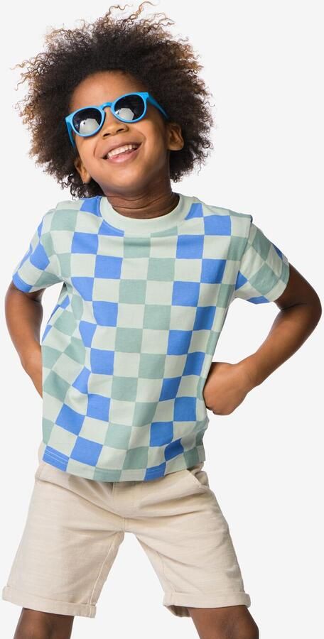 HEMA Kinder T-shirt Blokken Groen (groen) - Foto 2