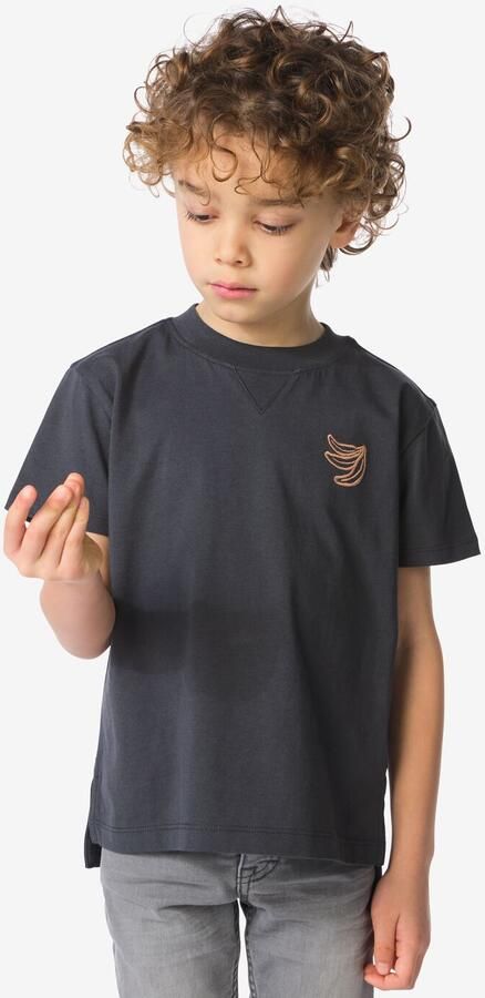 HEMA Kinder T-shirt Donkergrijs (donkergrijs) - Foto 2