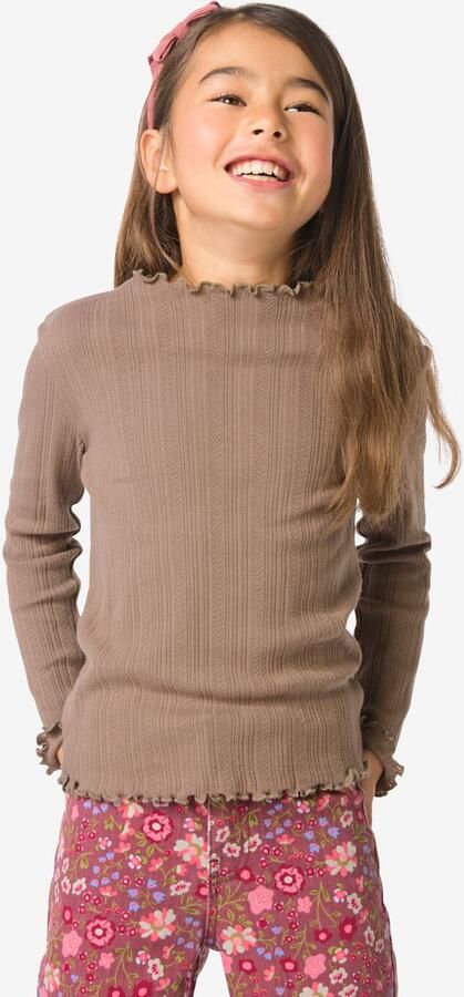 HEMA Kinder T-shirt Fijngebreid Beige (beige) - Foto 2