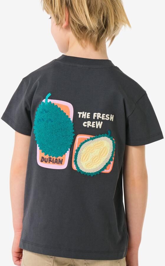 HEMA Kinder T-shirt Fruit Donkergrijs (donkergrijs) - Foto 2
