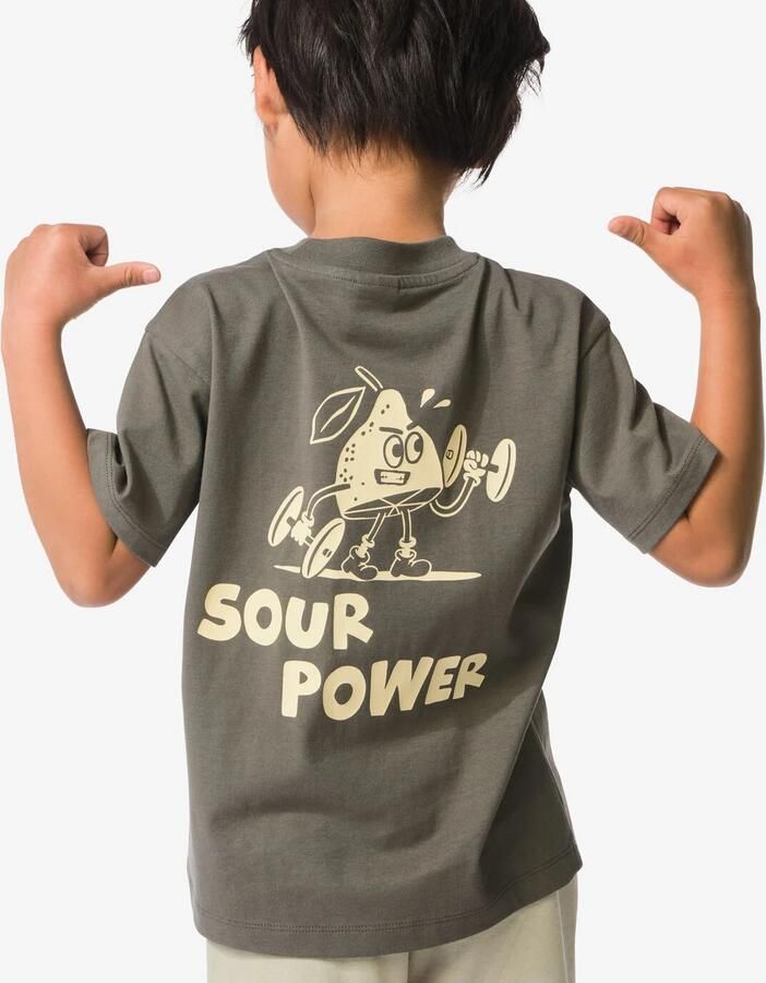 HEMA Kinder T-shirt Grafisch Grijs (grijs)