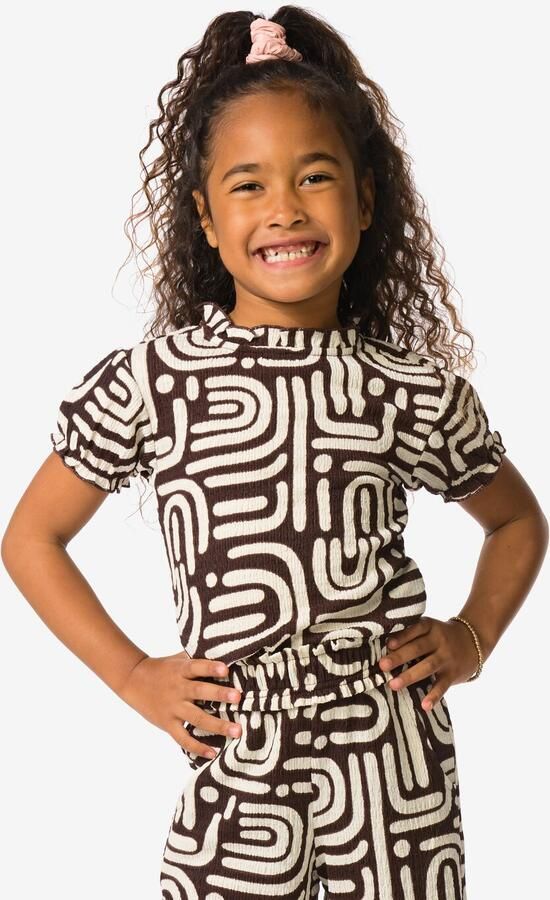 HEMA Kinder T-shirt Jersey Abstract Donkerbruin (donkerbruin) - Foto 2